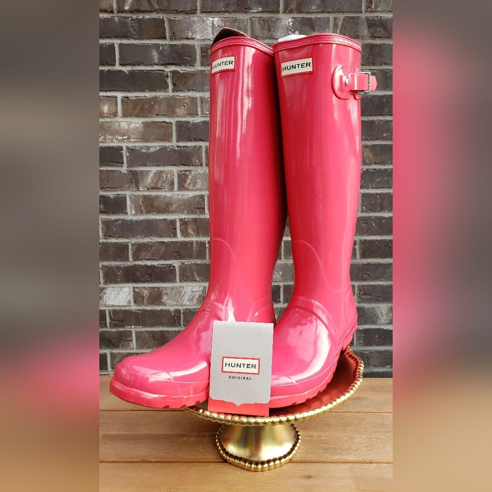HUNTER NWT NIB Tall Gloss SZ 8